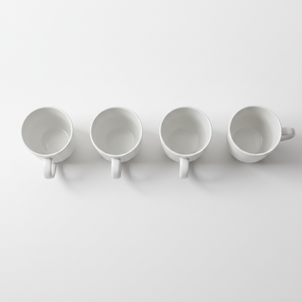 Quatuor de tasses en mélamine