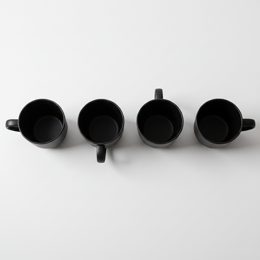 Quatuor de tasses en mélamine